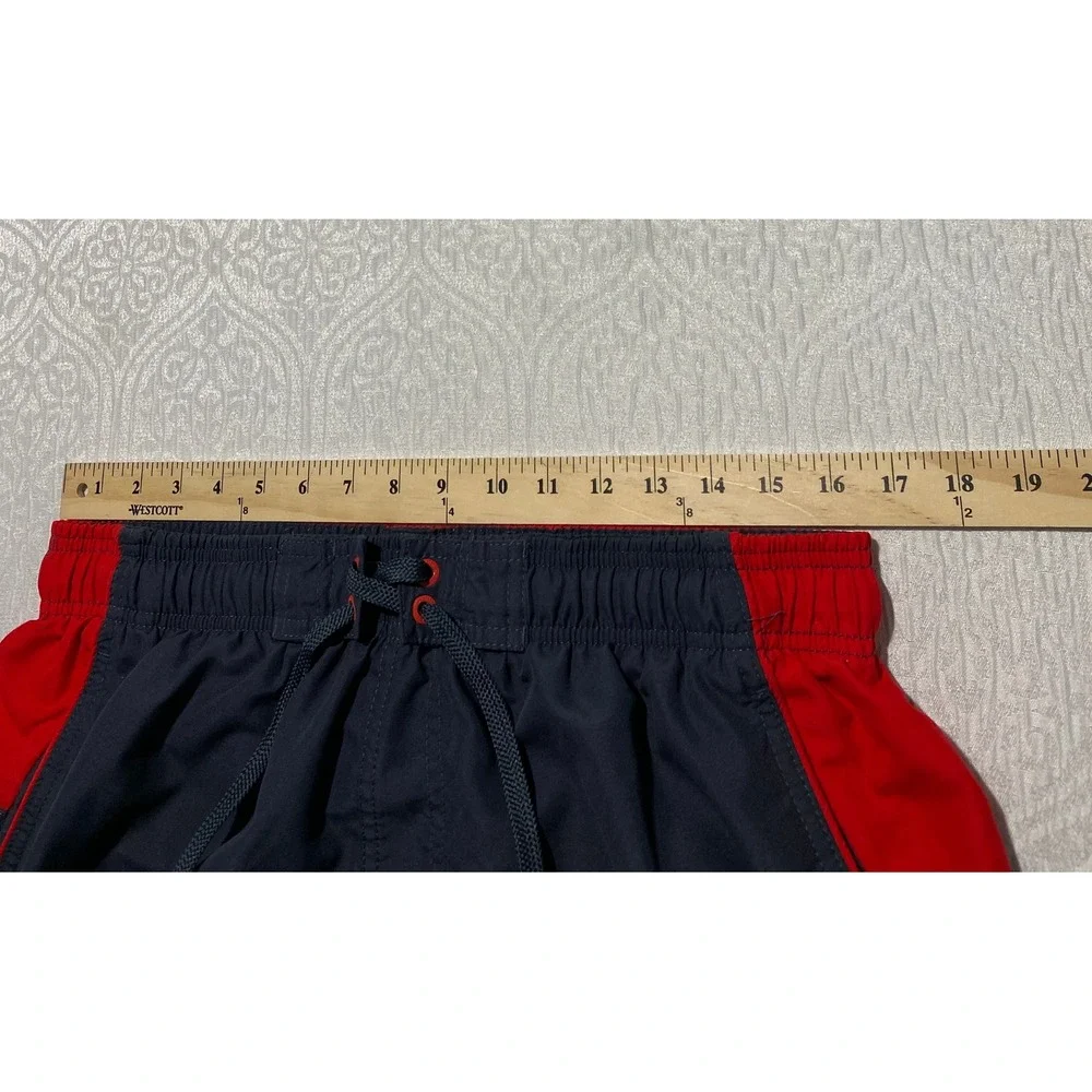 Speedo Mens XL Navy Blue Red Colorblock‎ Board Shorts Swim Trunks Cargo Pocket